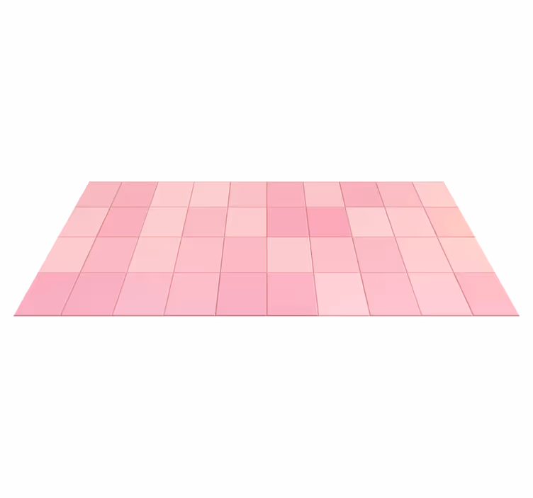 Kitchen vinyl mat in pink square tiles - TenStickers