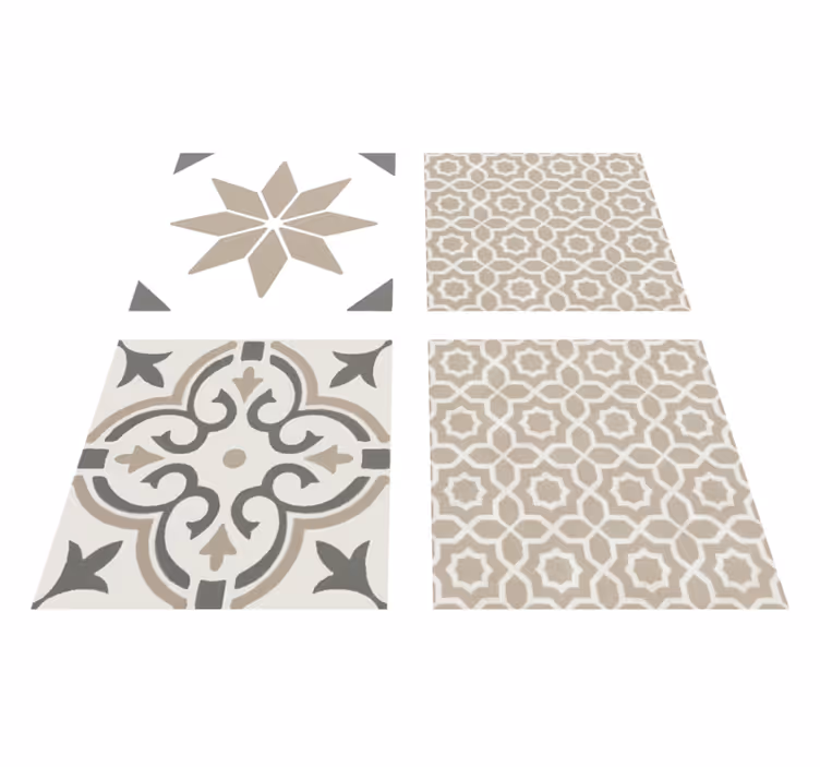 Kitchen vinyl mat sandstone moroccan mosaic - TenStickers