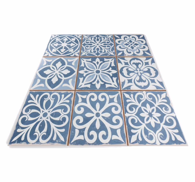 Kitchen vinyl mat with moroccan tile design - TenStickers