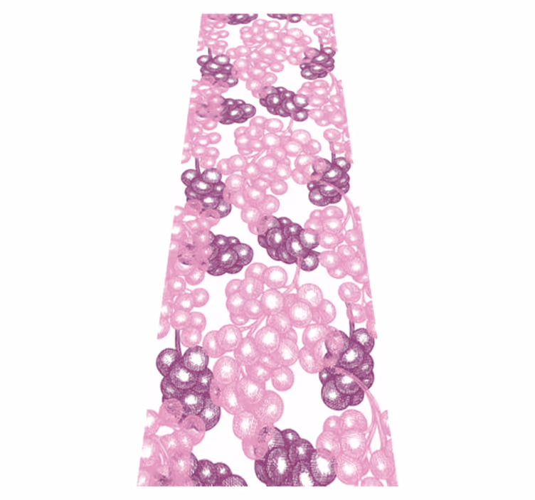 Kitchen vinyl mat with hand drawn pink and purple grapes - TenStickers