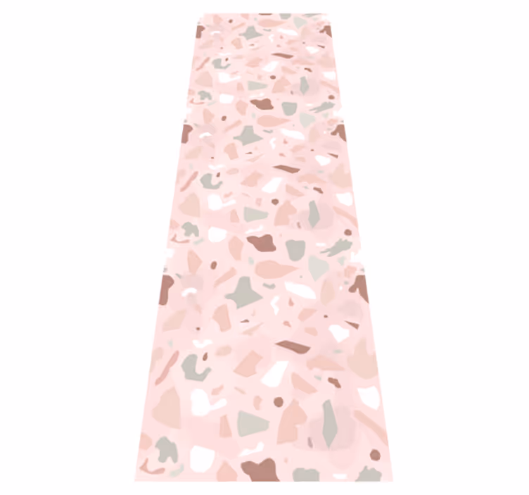 Kitchen vinyl mat in pink terrazzo design - TenStickers