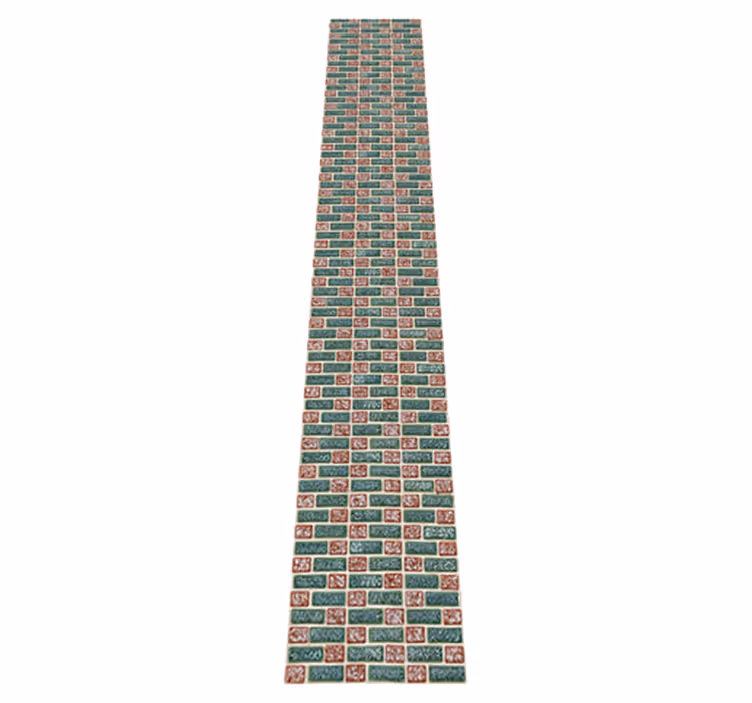 Kitchen vinyl mat in simple brick tiles design - TenStickers