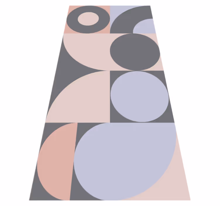 Kitchen vinyl mat with geometric circles pattern - TenStickers