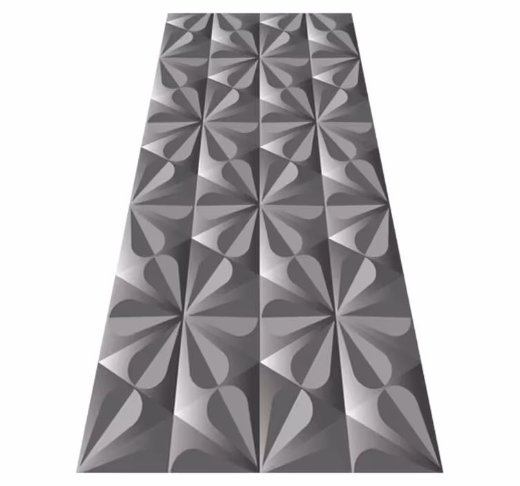 Vintage geometric flower pattern kitchen vinyl mat - TenStickers