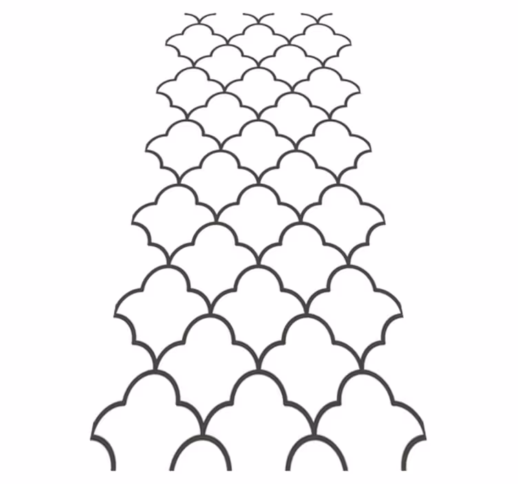 Kitchen vinyl mat in geometric moroccan design - TenStickers