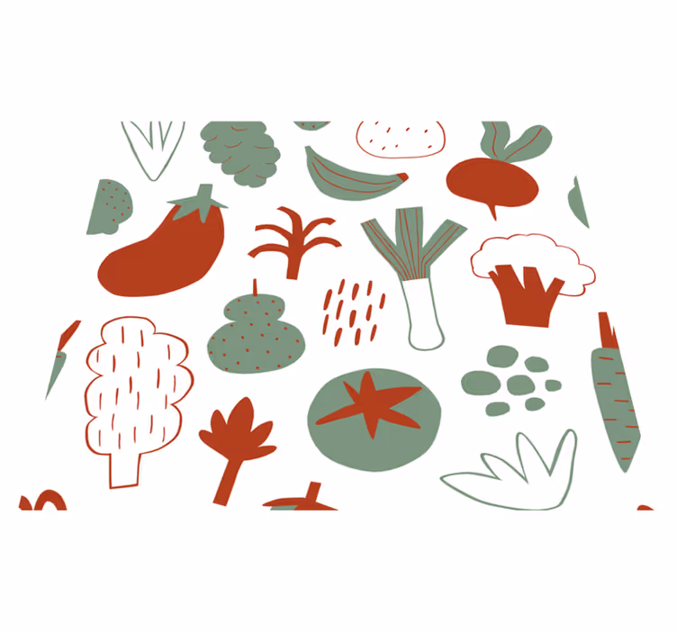 Colorful vegetables kitchen vinyl mat - TenStickers