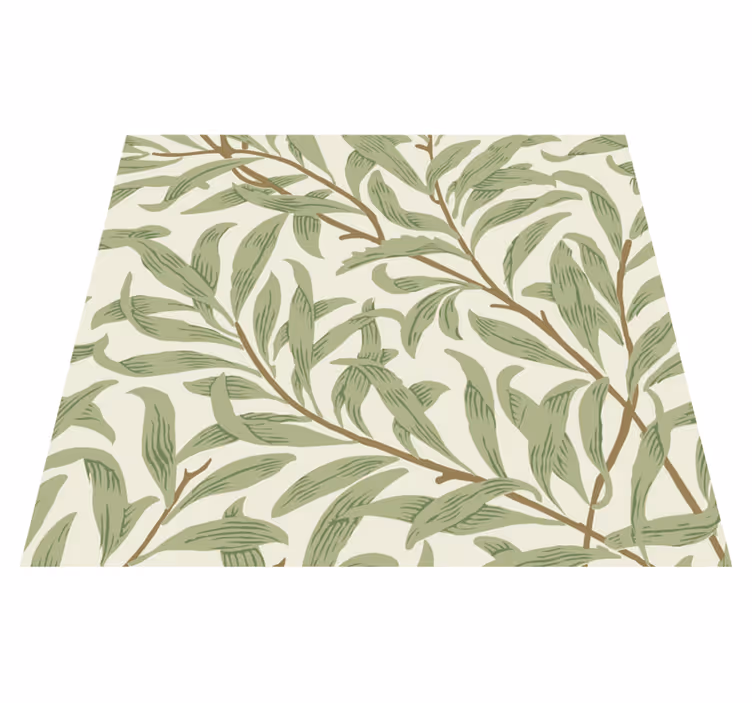 Botanical green plants kitchen vinyl mat - TenStickers
