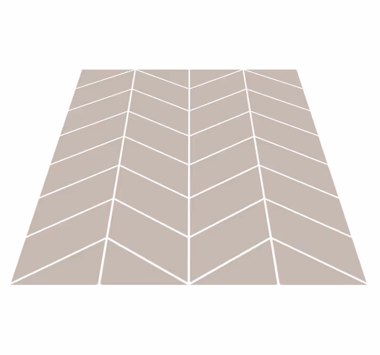 Scandinavian style beige and white kitchen vinyl mat - TenStickers