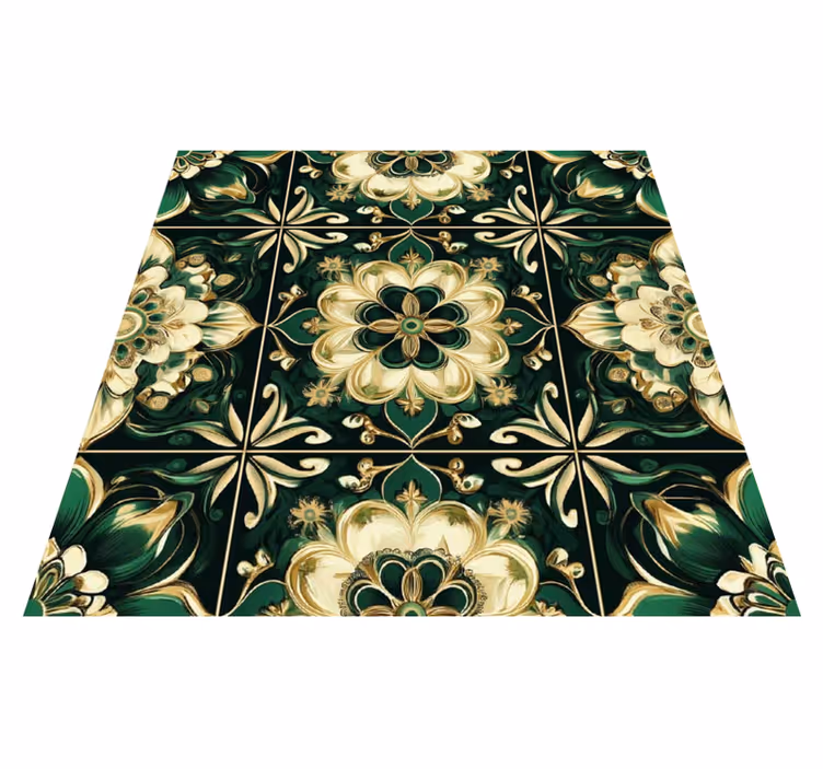 Kitchen vinyl mat botanical mosaic design - TenStickers