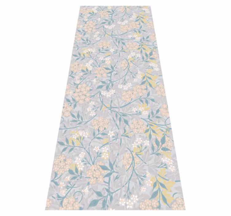 Bedroom carpet with elegant 80's floral pattern - TenStickers
