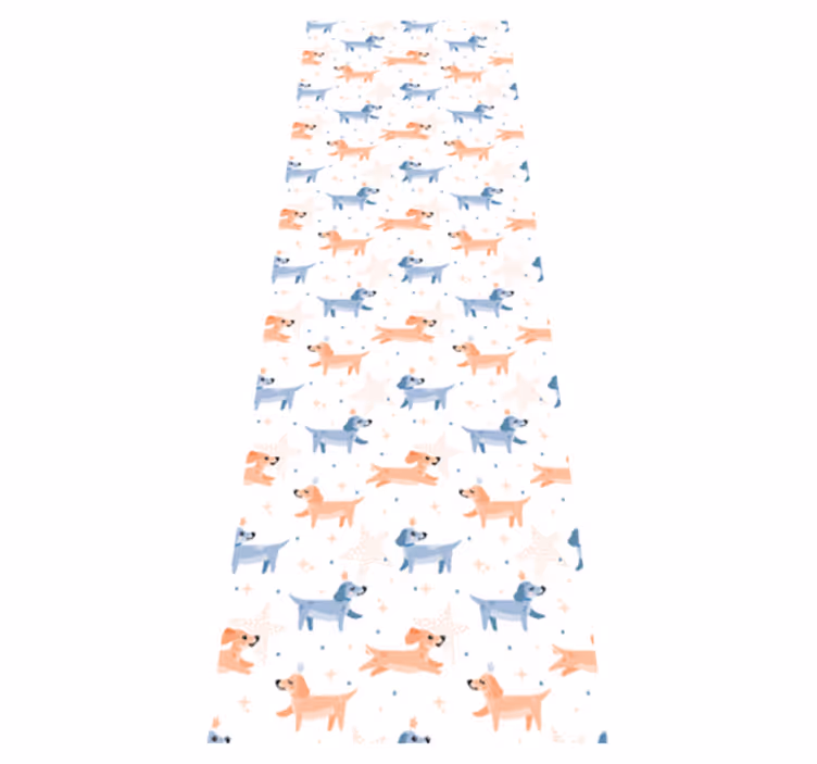 Cute dogs with crown bedroom carpet - TenStickers
