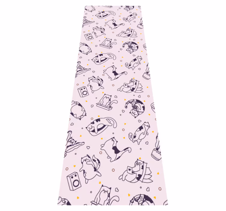 Bedroom carpet with cat music band design - TenStickers