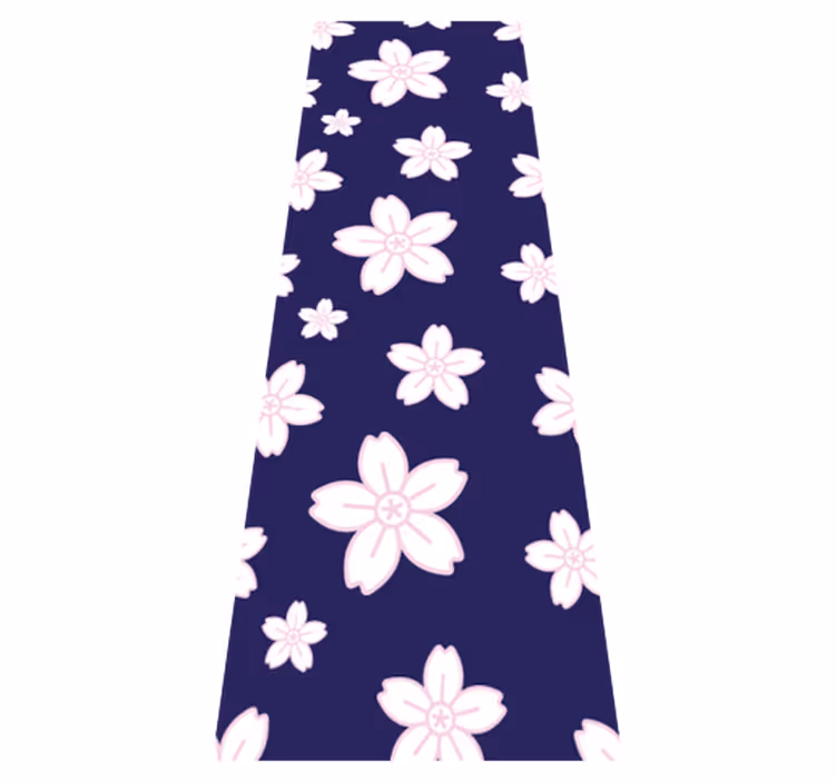 Bedroom carpet with vintage plum blossom design - TenStickers