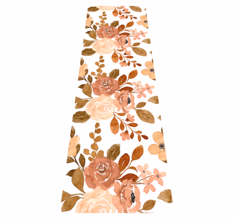 Bedroom carpet with elegant pink pastel flowers - TenStickers