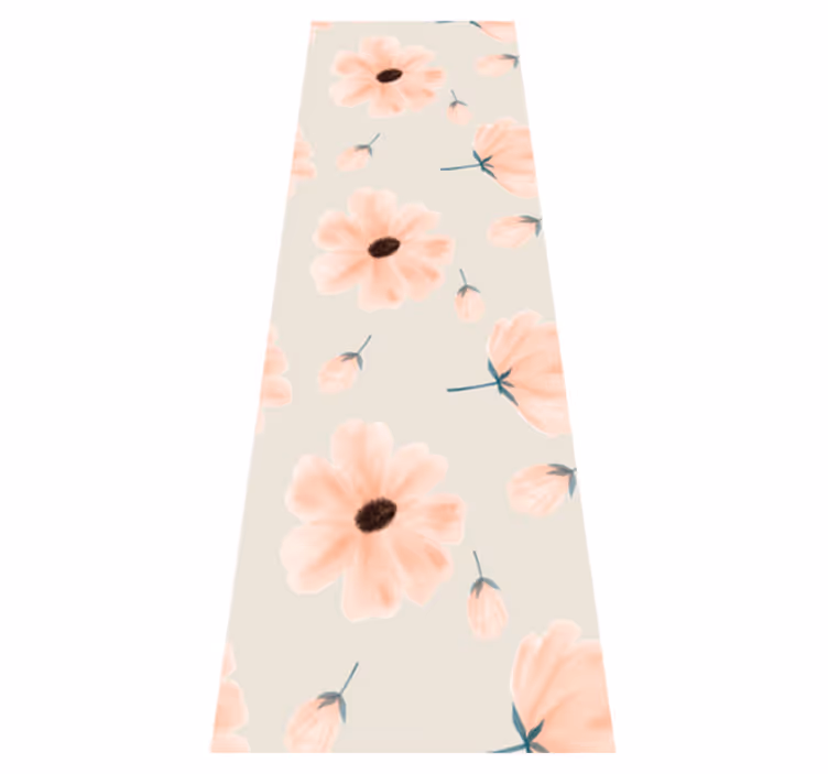Bedroom carpet aquarella large blooms - TenStickers