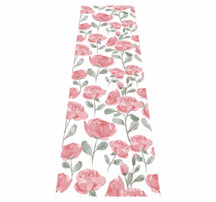 Bedroom carpet with natural vintage rose design - TenStickers
