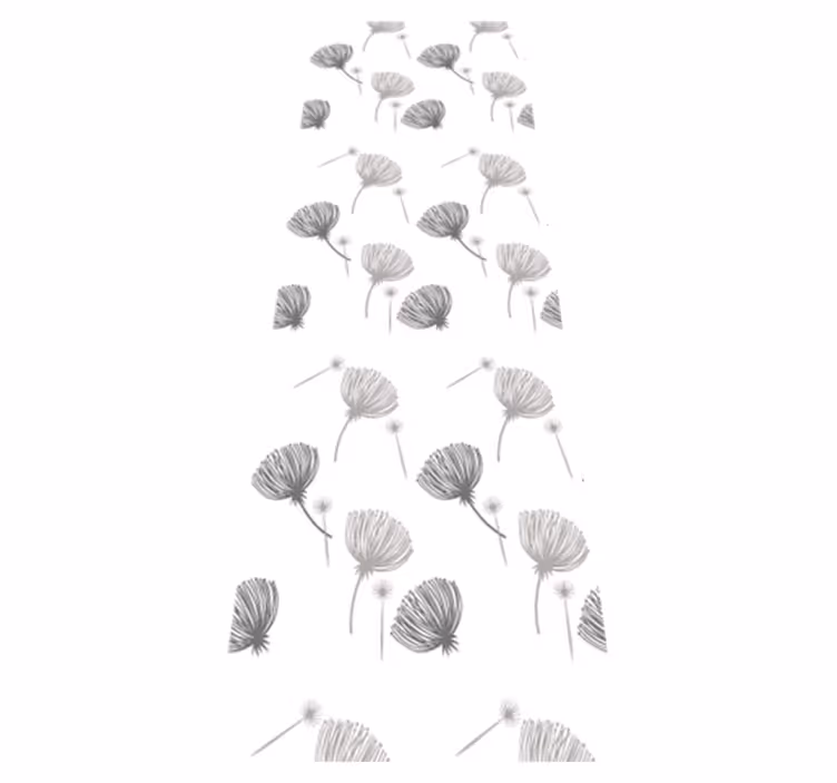 Bedroom carpet with meadow flowers pattern on white - TenStickers