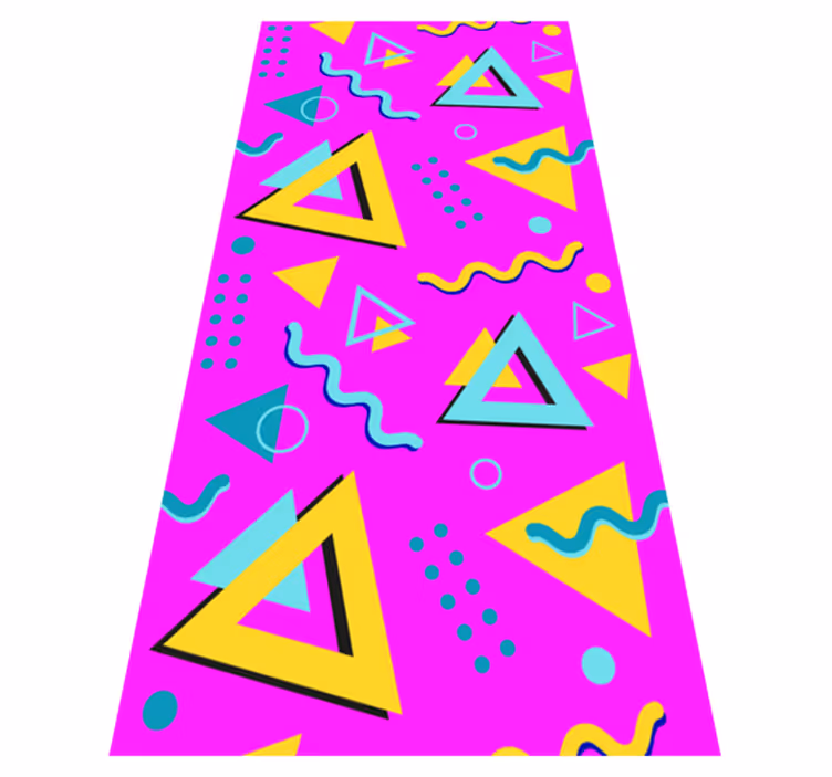 Memphis retro 80s geometric shapes bedroom carpet - TenStickers