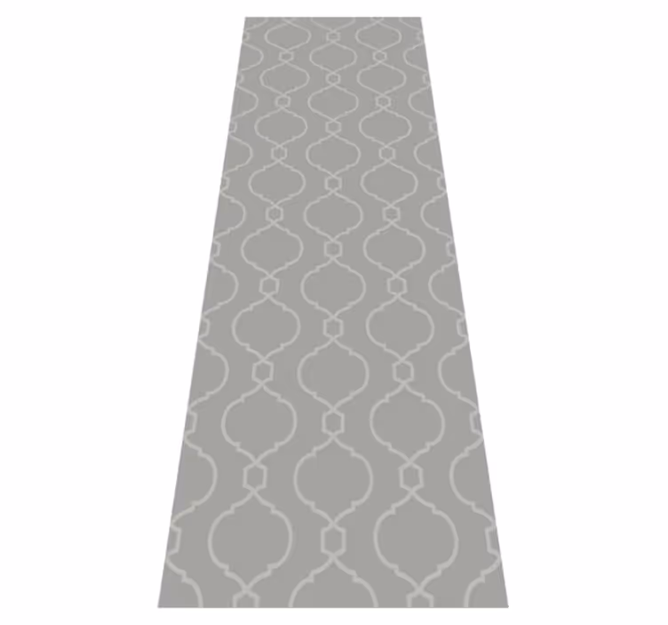 Bedroom carpet in gray geometric hamptons pattern - TenStickers