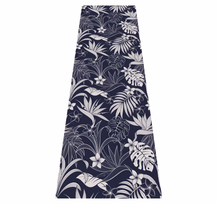 Gray tropical hamptons pattern bedroom carpet - TenStickers