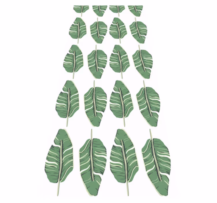 Bedroom carpet with nordic green leaf pattern - TenStickers