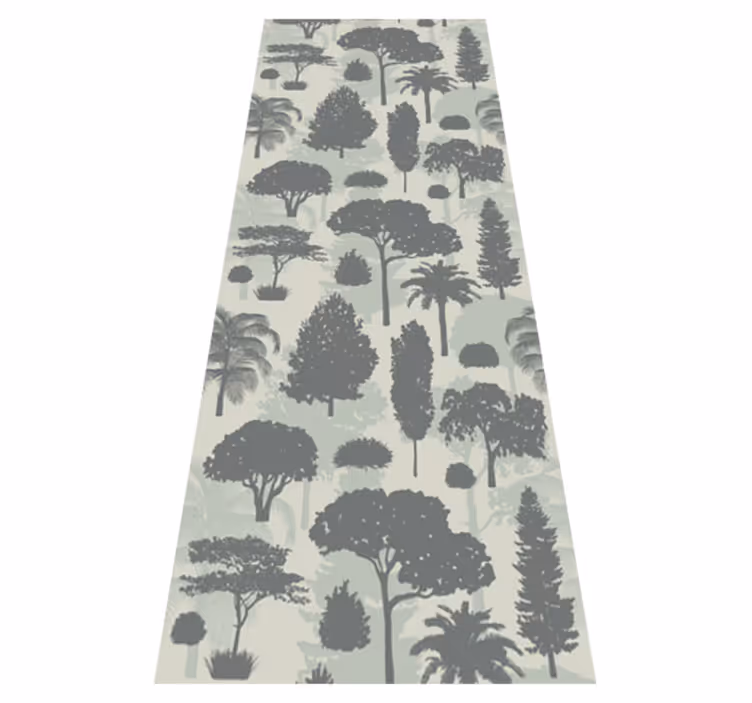 Bedroom carpet with nordic tree patterns - TenStickers