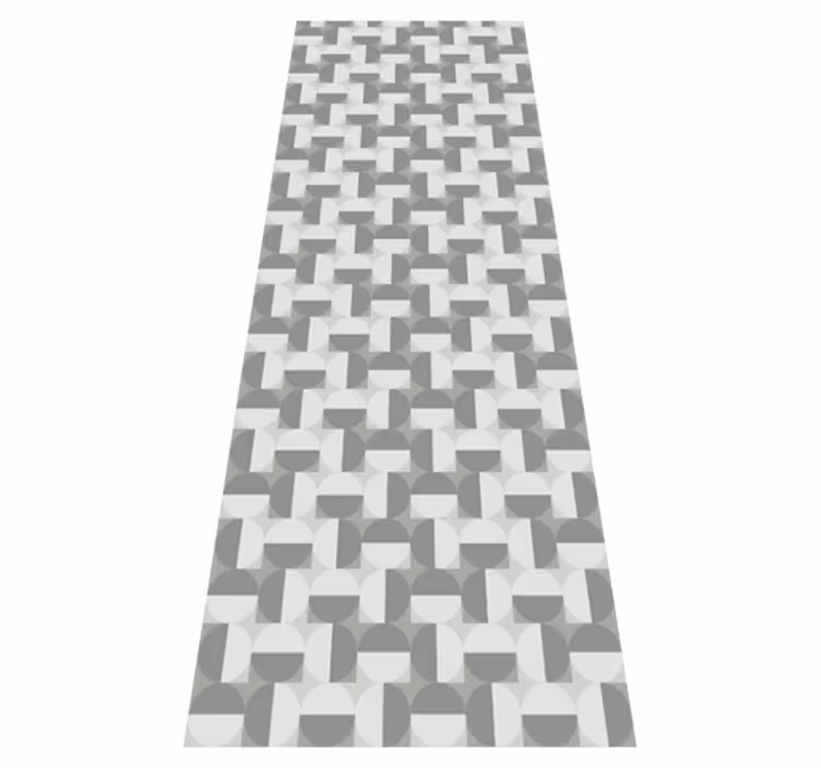 Bedroom carpet in nordic style gray circle pattern - TenStickers