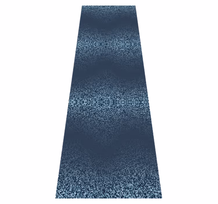 Bedroom carpet with retro blue square dots design - TenStickers