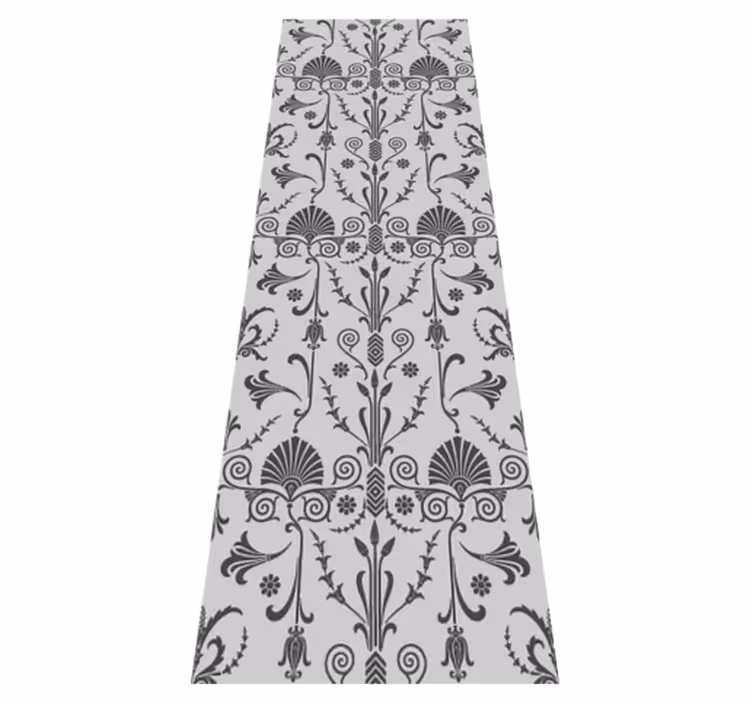 Bedroom carpet in french provincial gray floral design - TenStickers