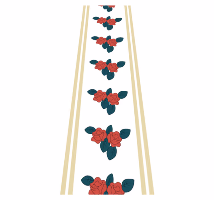 Shabby chic roses bedroom carpet - TenStickers