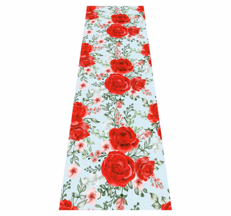 Bedroom carpet in grandmillennial floral style - TenStickers
