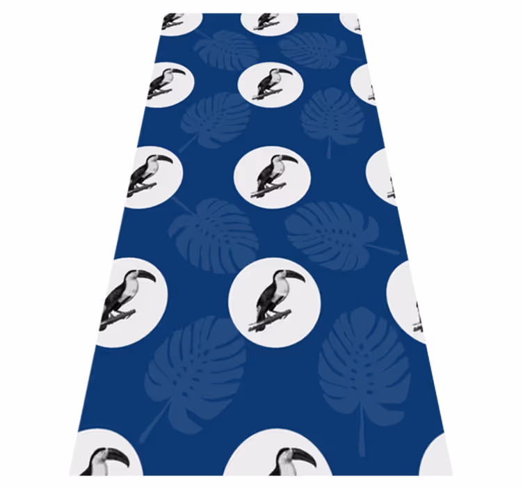 Bedroom carpet with african style blue bird design - TenStickers