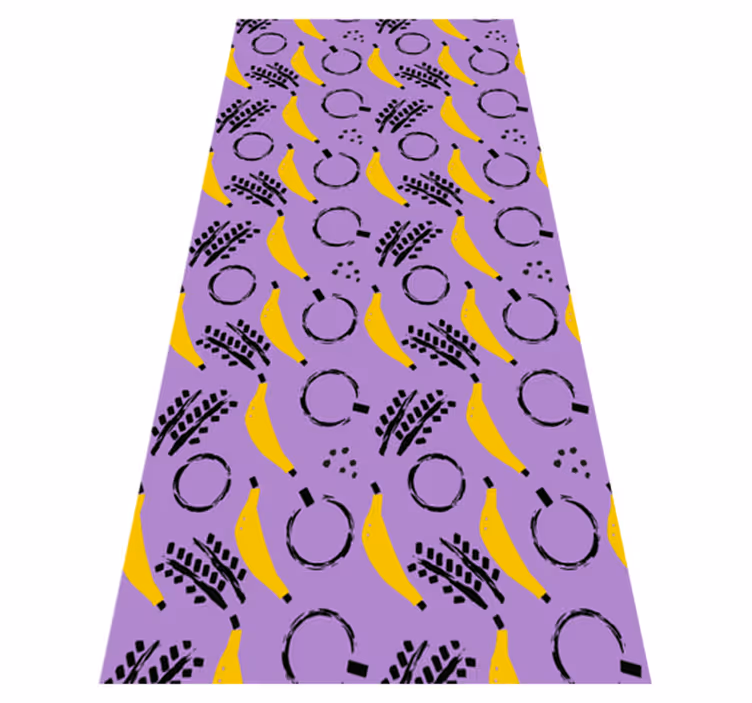 Bedroom carpet in african style purple banana design - TenStickers