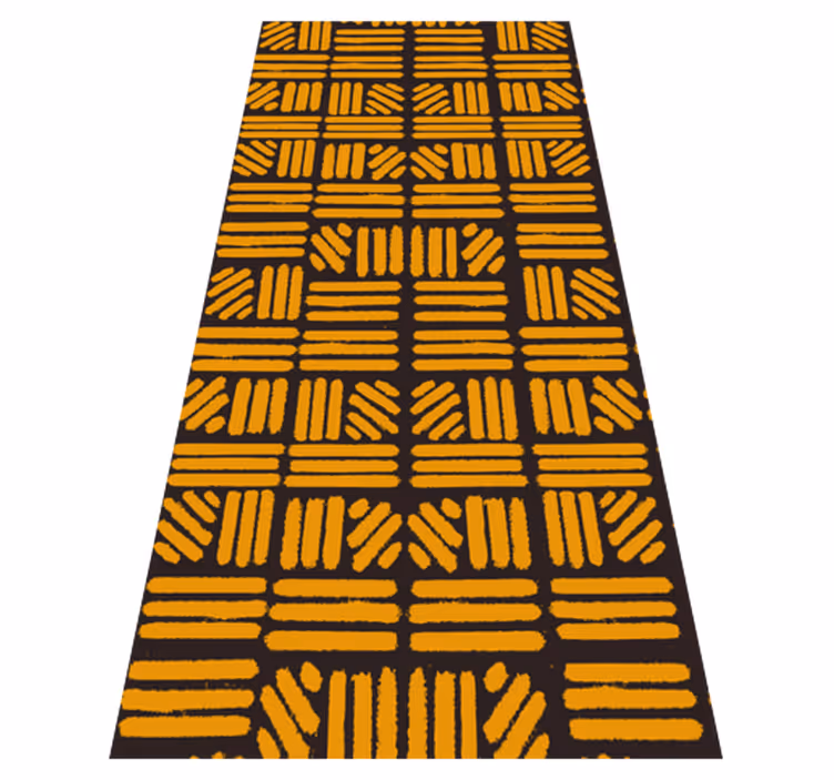 Bedroom carpet in african style golden abstract art - TenStickers