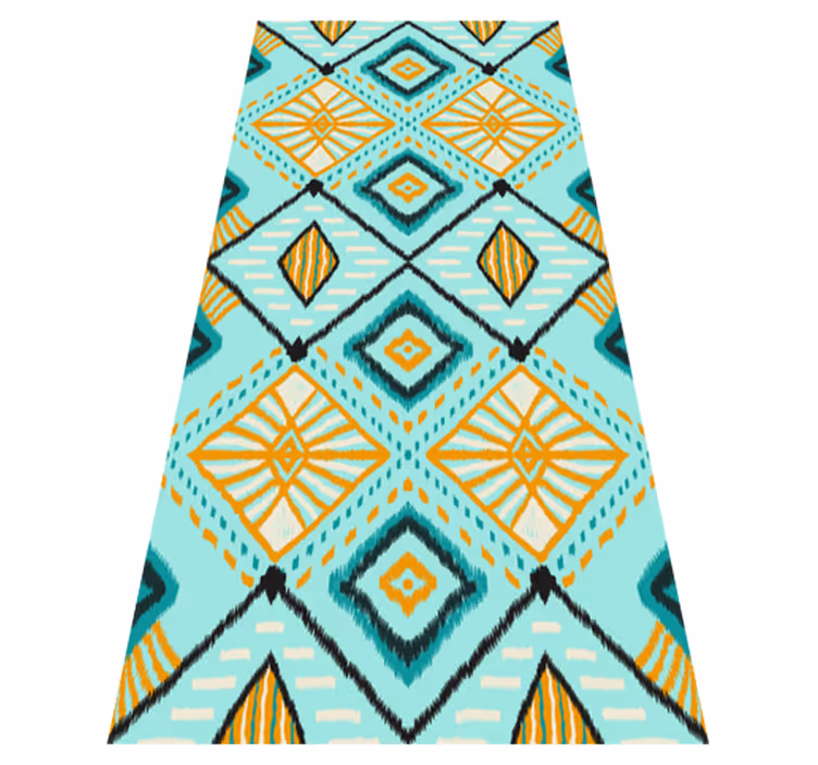 Bedroom carpet with abstract geometric african design - TenStickers