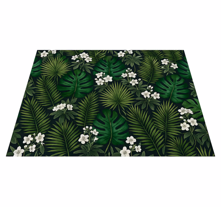 Green exotic nature bedroom carpet - TenStickers