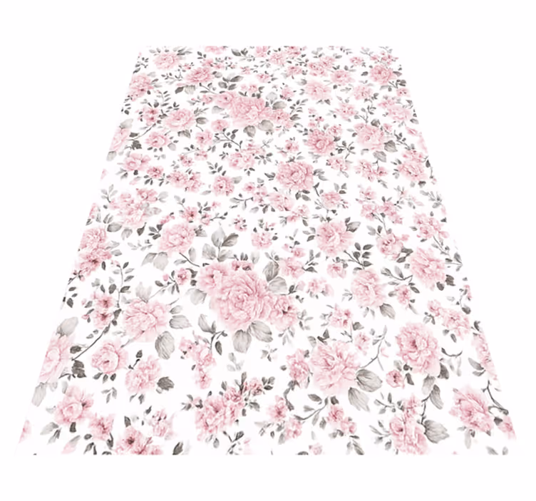 Bedroom carpet old retro large floral design - TenStickers