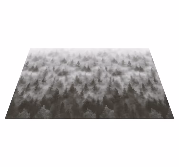 Bedroom carpet 3d foggy mysterious mountain - TenStickers
