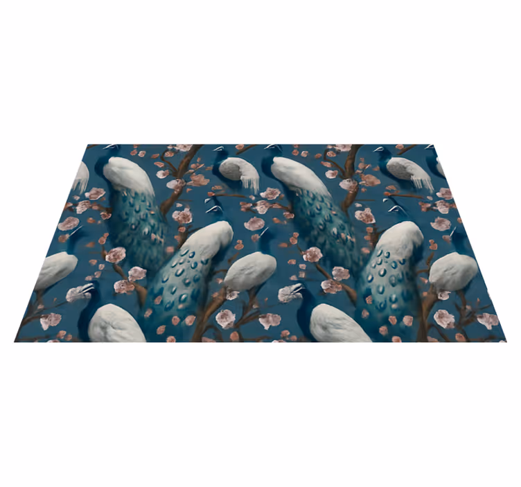 Elegant beautiful peacocks bedroom carpet - TenStickers