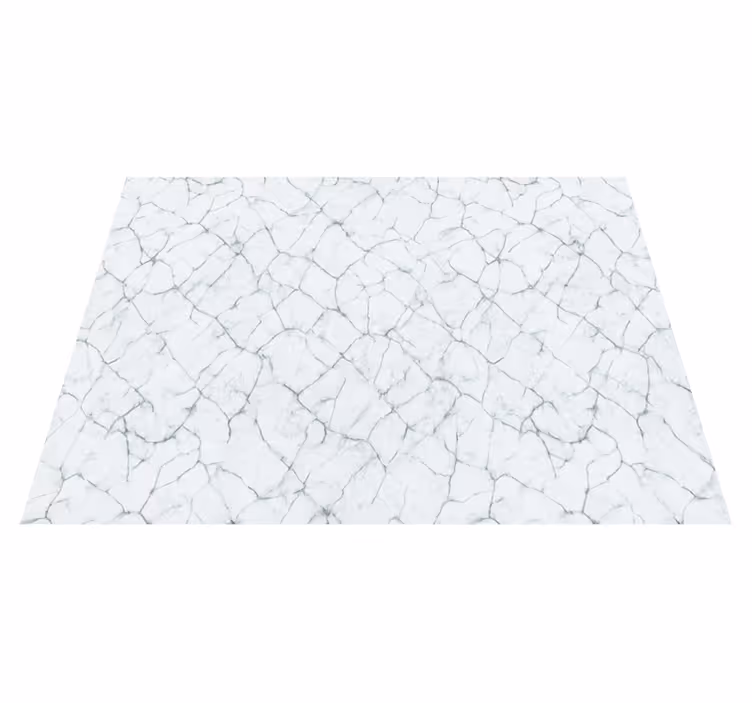 Bedroom carpet white cracked marble design - TenStickers