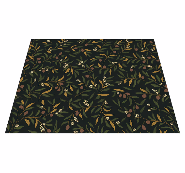 Bedroom carpet with simple repetitive floral design - TenStickers