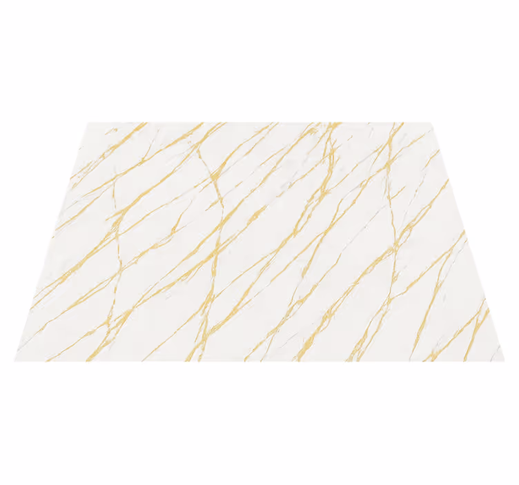 Bedroom carpet white stone with gold veins - TenStickers