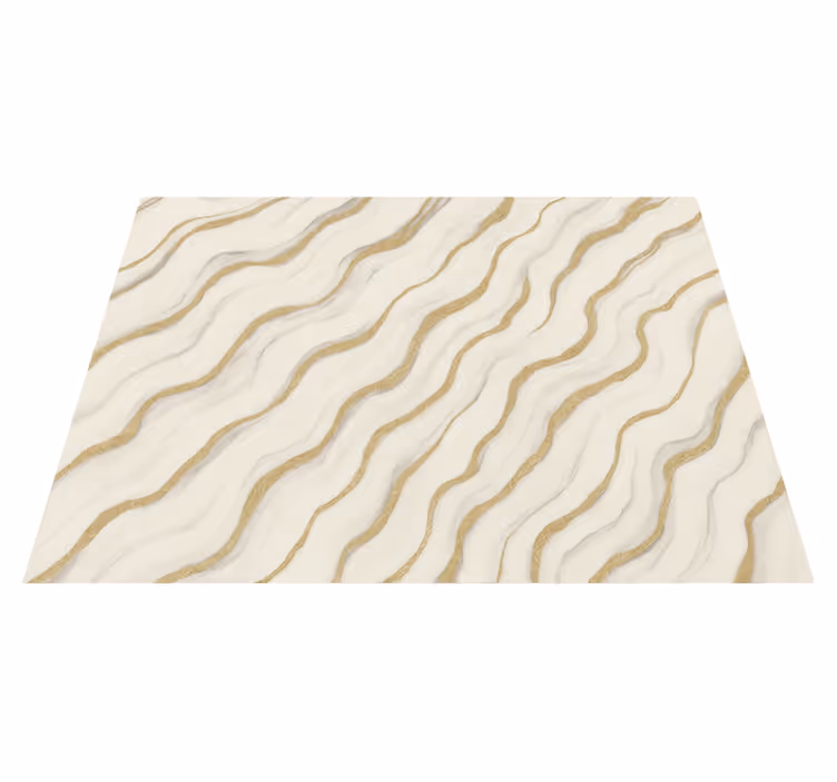 Bedroom carpet in white grey marble with gold lines - TenStickers