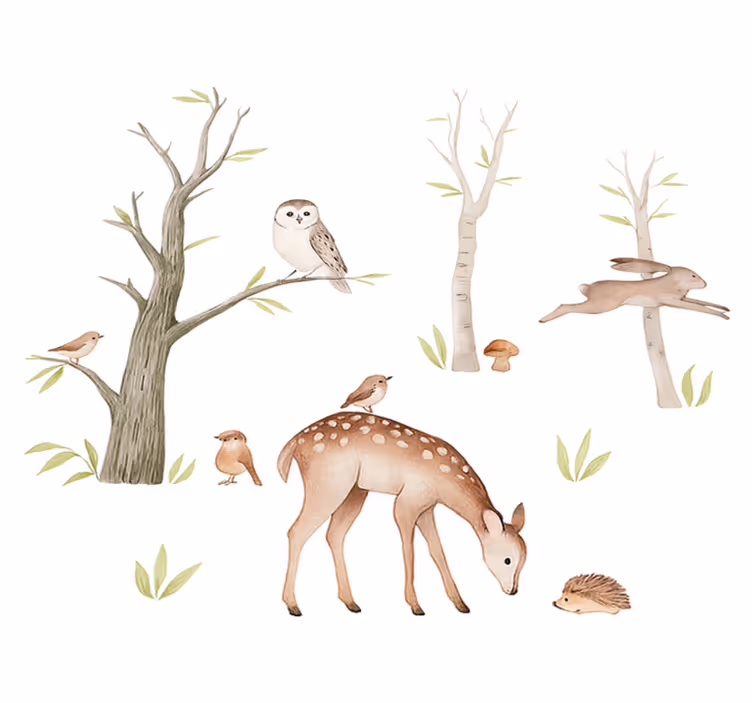 Autumn calmed forest bedroom carpet - TenStickers