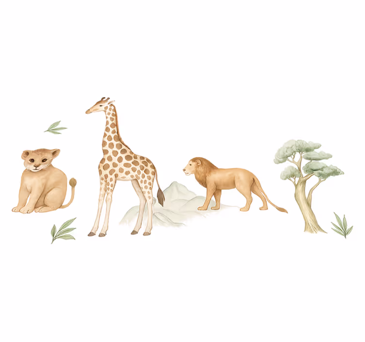 Calmed savannah bedroom carpet - TenStickers