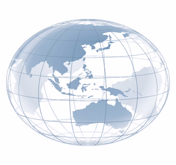 Bedroom carpet transparent world map design - TenStickers