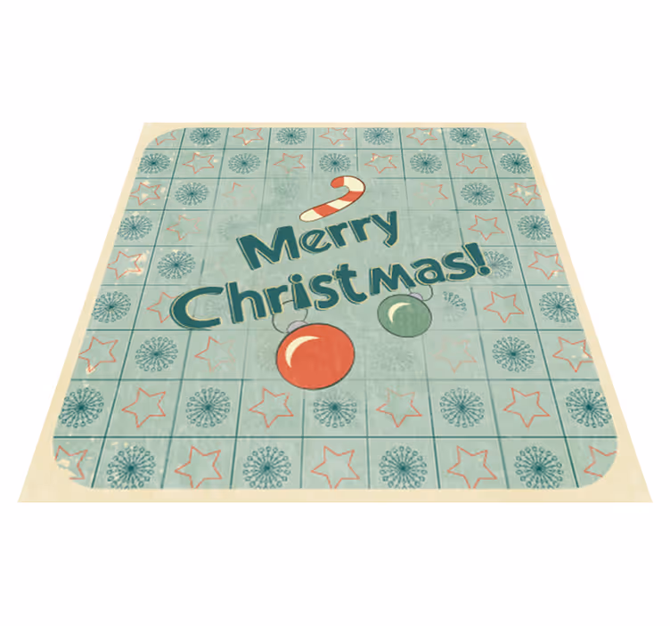 Bedroom carpet decorative vinyl sign merry christmas - TenStickers