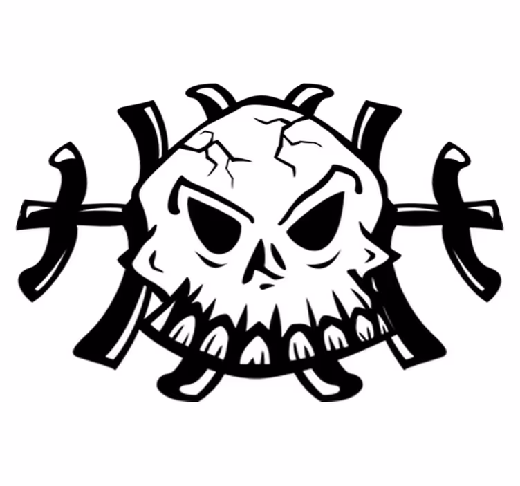 Bedroom carpet skull logo decorative vinyl - TenStickers