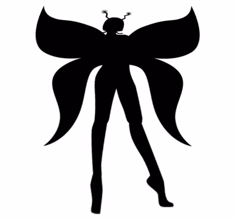 Bedroom carpet fairy silhouette with antennas - TenStickers