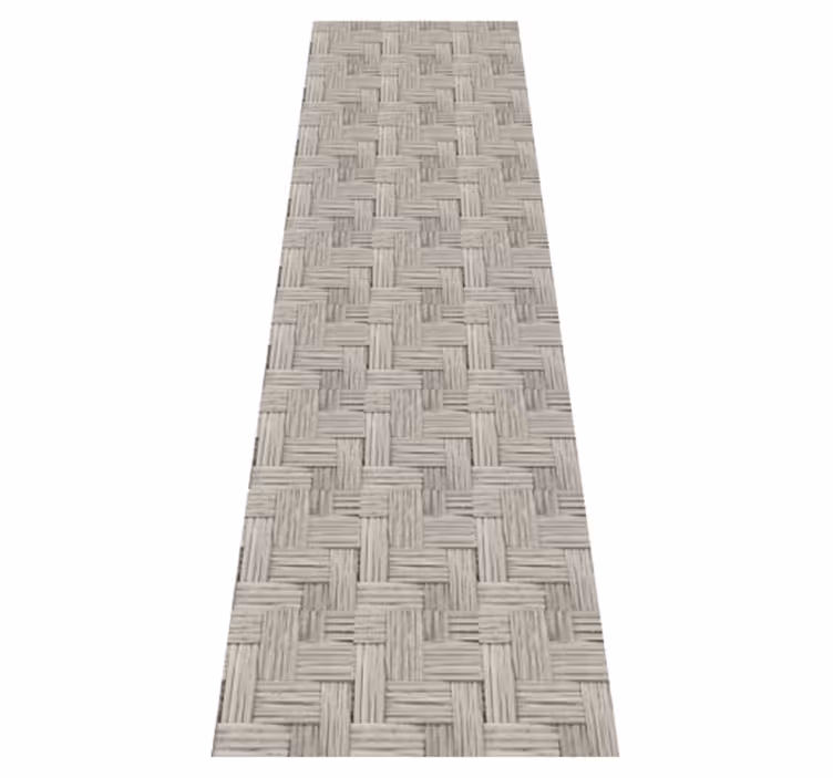 Office carpet in gray handmade wicker effect - TenStickers